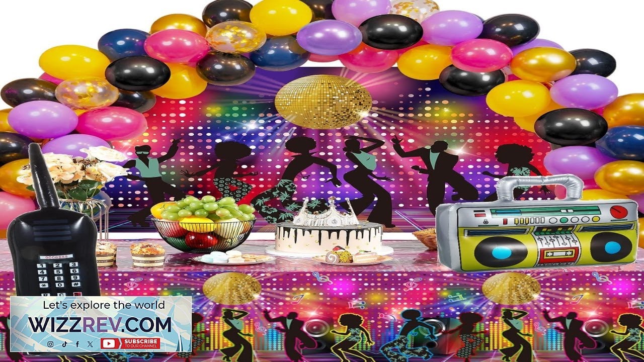 95 Pcs 70s Party Decorations Disco Party Balloons Decoration 70's Party Bundle Review