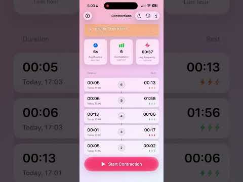 Contraction Timer App #app #contractions #pregnancy #baby #pregnant