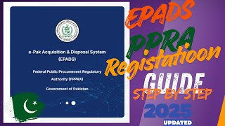 Epads Ppra Registration E Procurement Registration Process Epads Tender Process