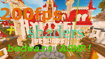 【200FPS＋shaders】keyboard + mouse　ASMR!shader bedwars#minecraft #bedwars #shader #pvp #asmr #hypixel