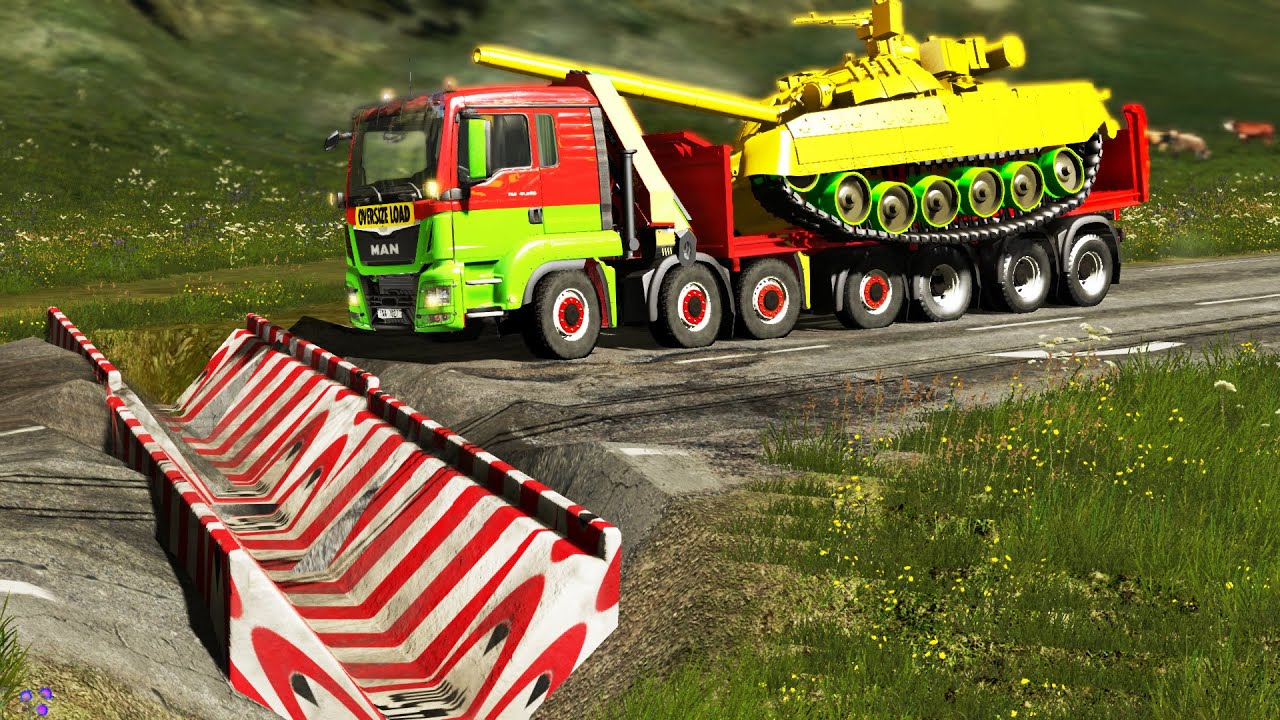 Cars vs Upside Down Speed Bumps #68 | BeamNG.DRIVE