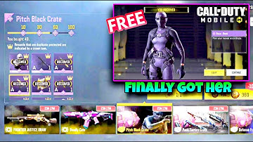 Pitch Black Crate Opening in Cod mobile || Get free Roze - Rook in Cod mobile