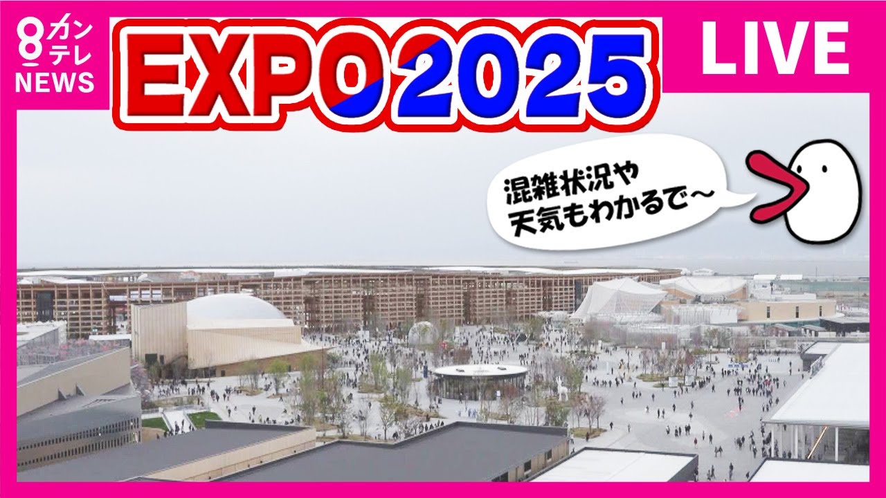 LIVE】7/10（木）夕方からゲリラ豪雨…万博会場「東ゲート」付近の様子