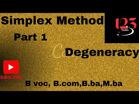 Degeneracy in LPP #simplexmethod # linear Programming problem # ...