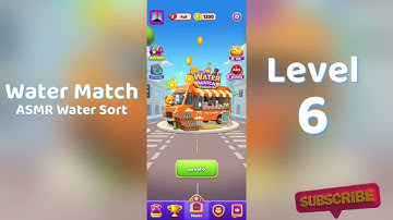 Water Match Level 6 Walkthrough 💧🎮 | Water Match ASMR Water Sort | Solutionguruji