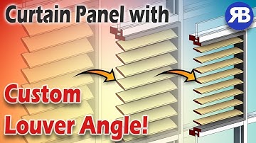 Revit Snippet: Create Louver Curtain Panels with custom Angle Parameter!