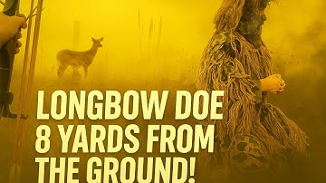 Traditional Bowhunt | 8 yards from the ground in the ghillie suit