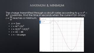 Max & Mins Applied Electronics Example 2