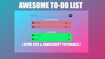 Awesome Todo List Using HTML & CSS & JavaScript (2020)