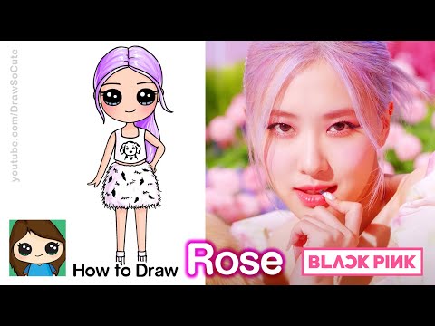 How to Draw Rose 🍦Ice Cream with BlackPink Kpop