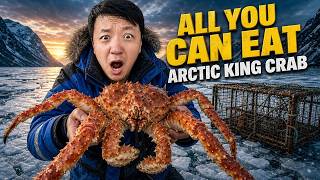 Eating ALL-YOU-CAN-EAT Arctic King Crab INSIDE the Arctic Circle!