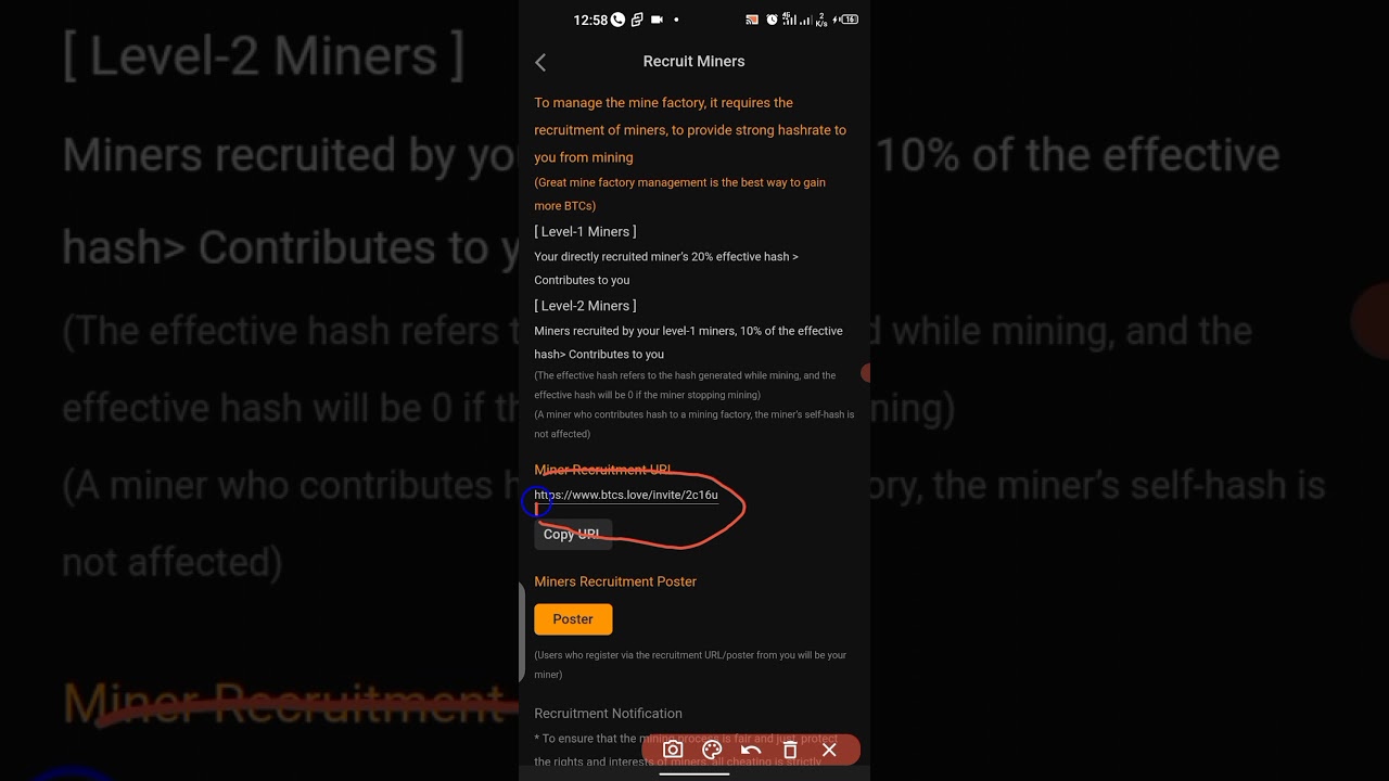 BTCs beginner (New Miner or recruit).