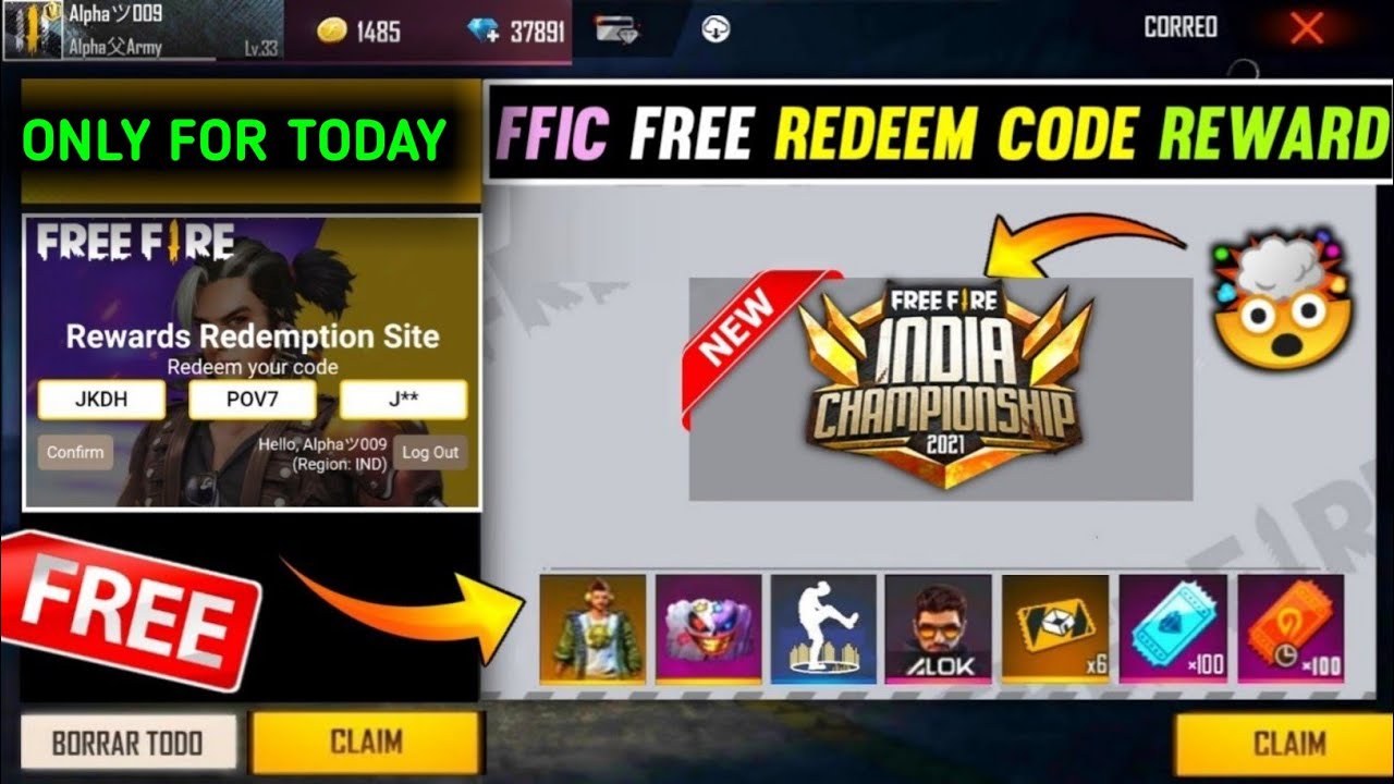 FREE FIRE BLACK T-SHIRT REDEEM CODE | FF REWARDS BLACK T-SHIRT REDEEM CODE | FF REWARDS CODE TODAY