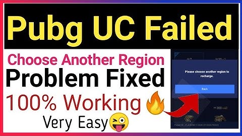 purchase failed please choose another region to recharge || pubg lite bc purchase