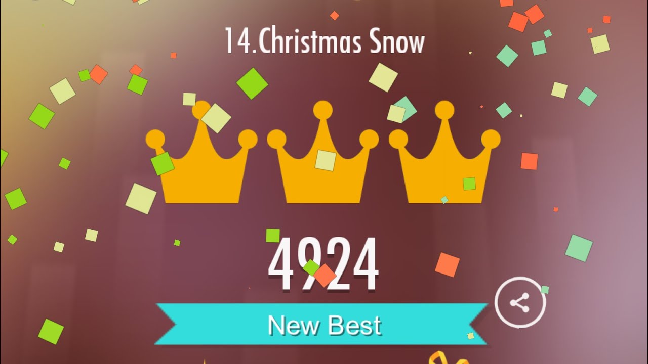 Piano Tiles 2 - Christmas Snow - 4924 (bad score)