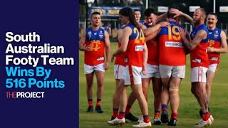 South Australian Footy Team Wins By 516 Points