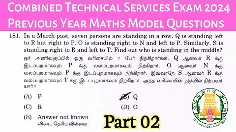 Part 02 | Tnpsc Maths PYQs Analysis | Combined Technical Services Exam 2024