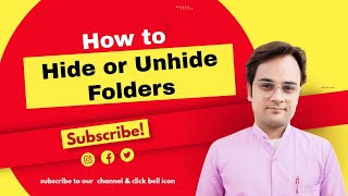 How to hide and unhide folders #computer #education #youtube #new
