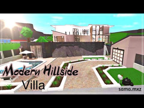 Bloxburg Modern Hillside Villa With A Cinema Youtube - roblox bloxburg modern hillside cabin 254k youtube