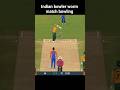Indian fast bowler bowling in wormup match