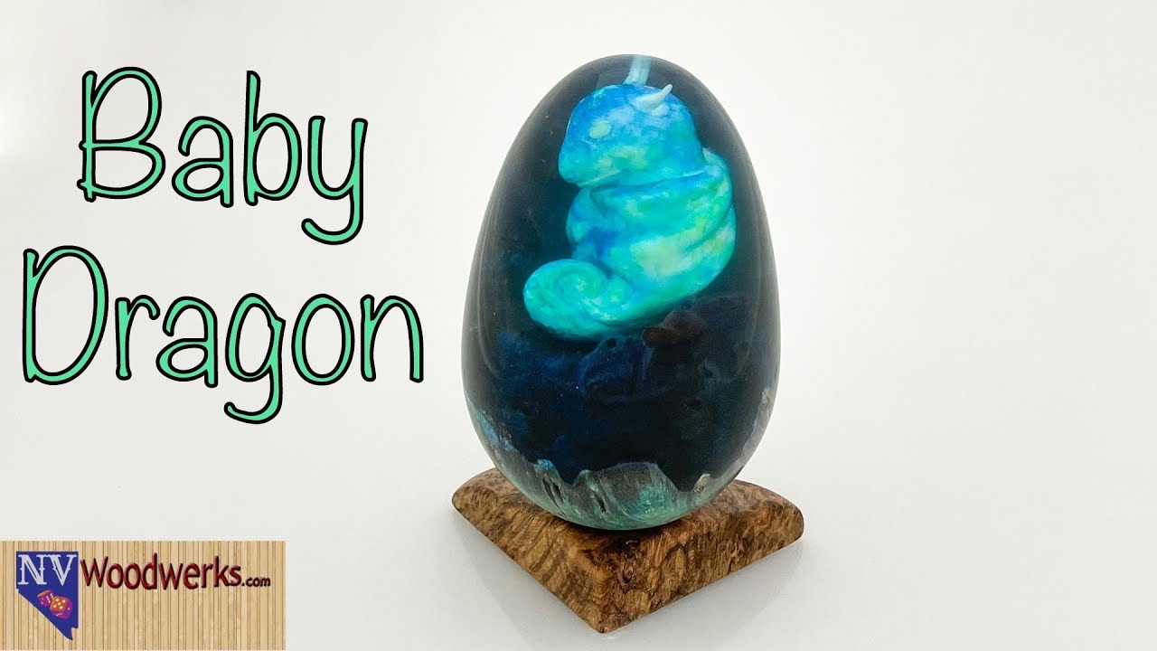 Resin and Burl Baby Dragon Egg YouTube
