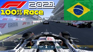 F1 2021 - 100% Race Brazil in Verstappen's Red Bull | PS5