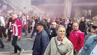 Kort Video Fra Aab-Fanmarchen Før Aab-Silkeborg 18. Maj 2025