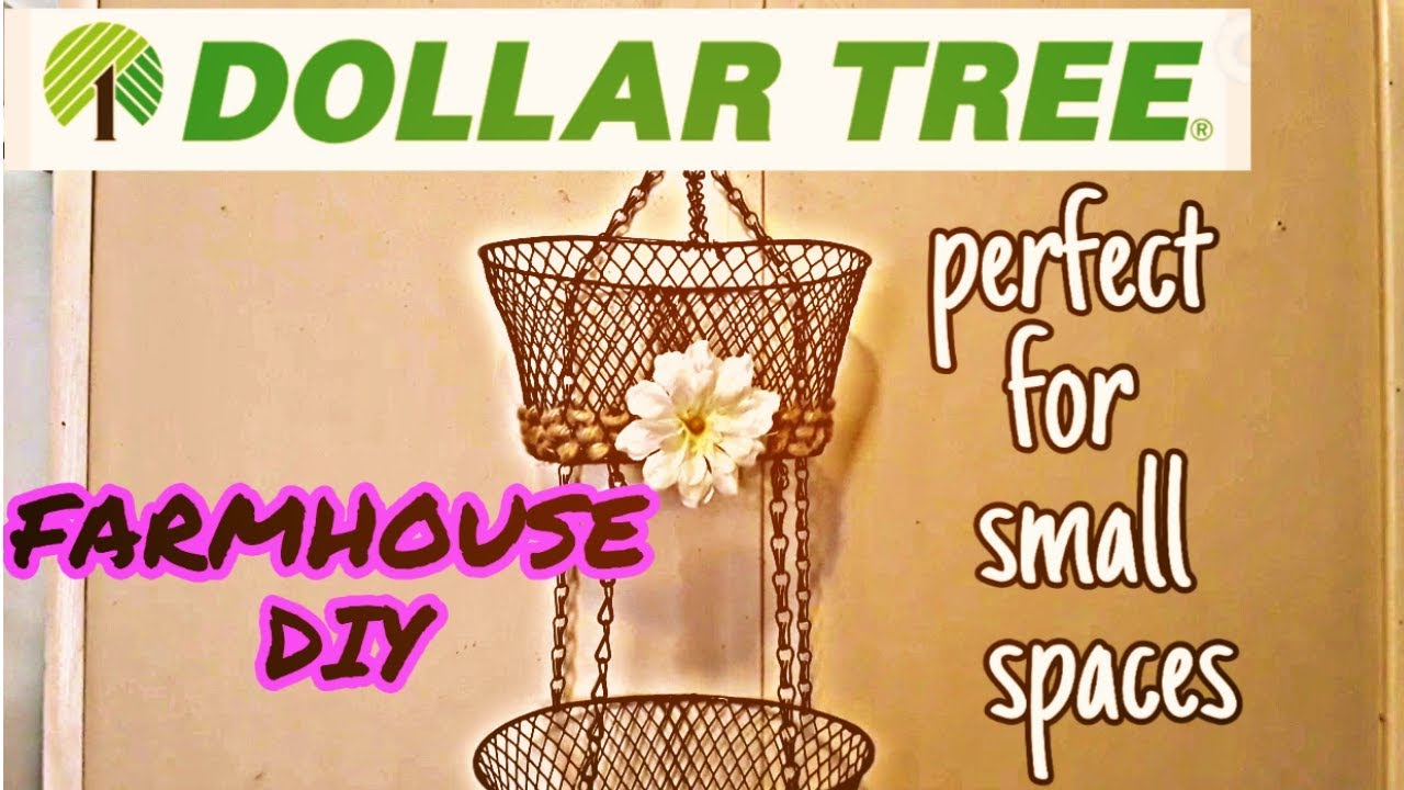 DIY DOLLAR TREE ORGANIZER 2019 // FARMHOUSE ORGANIZATION // DIY HANGING BASKETS YouTube