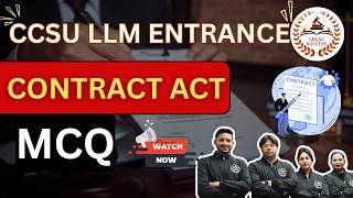 IMPORTANT CONTRACT ACT MCQ | CCSU LLM ENTRANCE | LEGAL SUCCESS | 7982730859