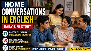 Home Conversations in English | Simple Daily-Life Story for Shadowing Practice #english