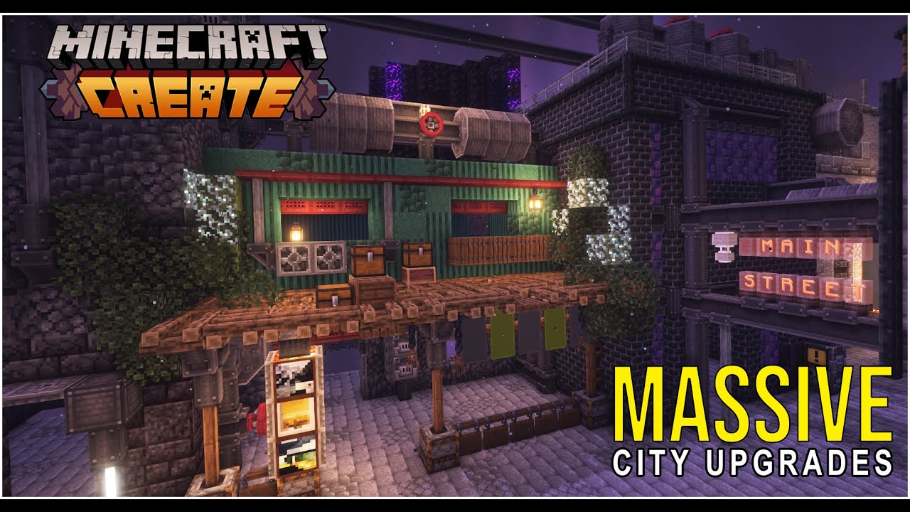 BIG City Improvement using Create MOD in Minecraft! - YouTube