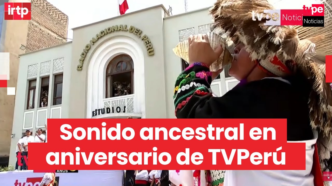 Pututo ancestral abre el gran pasacalle por los 68 años de TVPerú
