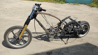 видео: Миничоппер из старого скутера. Изготовление рамы. картинка: Миничоппер из старого скутера. Изготовление рамы.