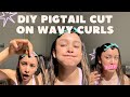 Manes by Mell Pigtail DIY Haircut on Imperfect, Real Wavy Curly Hair