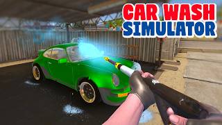 Cleaning expensive luxury vehicles in Car Wash Simulator the full game release