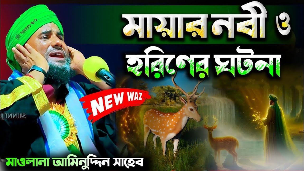 নবীজীর প্রেমে পাগল বনের হরিণ/ মাওলানা আমিনুদ্দীন সাহেব #aminuddin_waz #islamic #video #waz