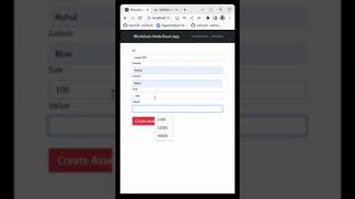 Hyperledger Fabric Application:   Asset transfer basic Application | Nodejs SDK| ReactJs