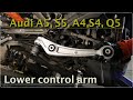 How to replace lower control arms on Audi A5 (1G) 2007-2016 | DIY | ASMR