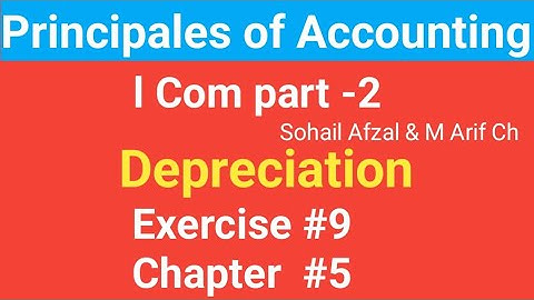 I com -2,Chap#1 Exe# 9,Principles of Accounting Sohail Afzal  Book ,Accounts from incomplete Record