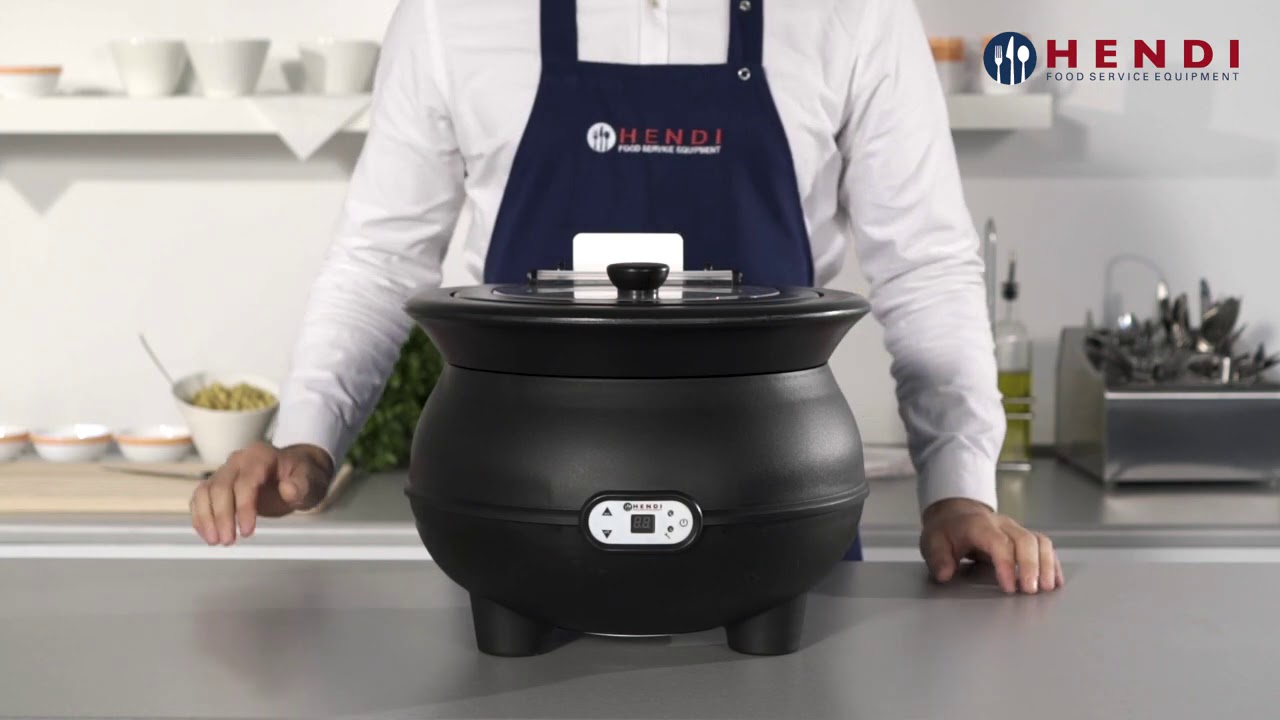 HENDI 860502 Marmite à Soupe 8 Litres - Cuiseur Professionnel Avec Thermostat 65-95°C