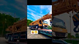 XCMG Mobile Crane Loading on Trailer | Heavy Equipment Transport Skills