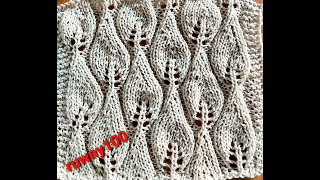 930** Ajourmuster Blatt Muster Stricken mit einer Skizze für AnfängerTutorial Handarbeit