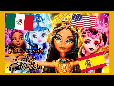 Comparación de Doblajes // Masterpiece // Monster High // Español latino, Inglés y Castellano 🐍💎🐍💎🐍💎