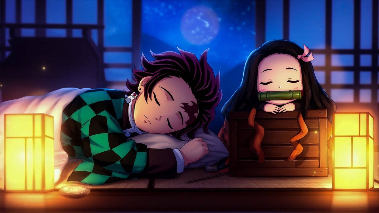 Глубокий сон за 2 минуты с Незуко и Танджиро 🌙 Спокойная музыка для успокоения разума