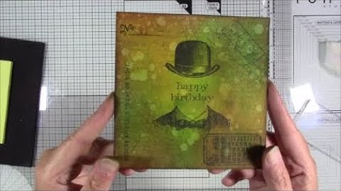 vintage birthday card using tim holtz stamps