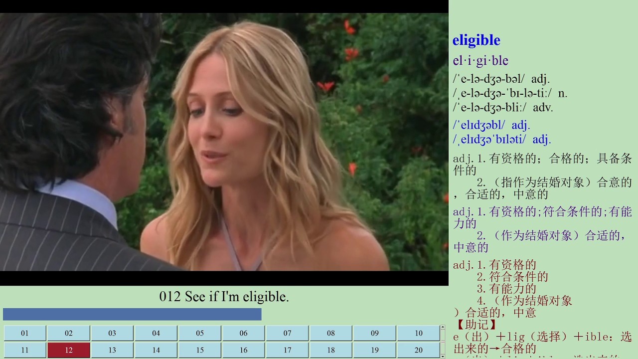 Learn Vocabulary Through Movies. 万词电影版，用电影背单词 113