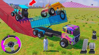 🔥 IMPOSSIBLE TRACTOR JUMP! Can It Land on the Moving Truck? 😱