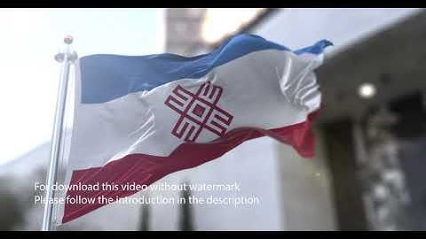 Mari El flag with 3d effect blowing in the wind 3D Flag V2 long