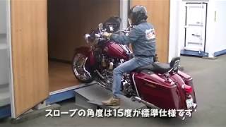 「組立て式バイクコンテナ用スロープ」　株式会社 メタリックスジャパン