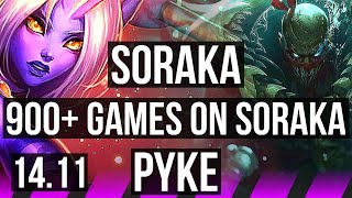 SORAKA & Ashe vs PYKE & Caitlyn (SUP) | 1/3/20, 900+ games | NA Master | 14.11